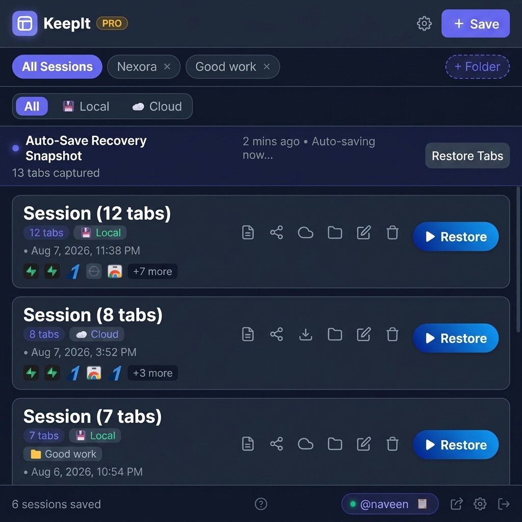 KeepIt Extension Main Overview